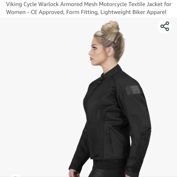 Viking Cycle Warlock Armored Mesh Motorcycle Textile Jacket for Women - SIZE 4XL - Picture 5 of 9